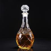 空酒瓶二斤装两斤装500ml空，瓶子密封玻璃一斤装透明大号装饰空瓶