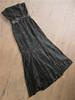 0315a黑色抹胸蕾丝鱼尾，裙长款手工订珠晚礼服，宴会气质修身年会at