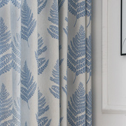 北欧日式窗帘绣花棉麻客厅2022年简约现代美式田园卧室定制布