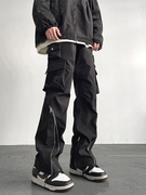 高街vibe拉链工装滑雪裤男款美式潮流设计冲锋裤秋冬季机能登山裤