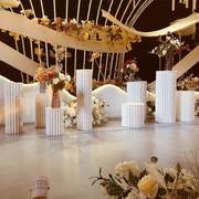 婚庆折纸甜品台质柱罗马SEK柱折柱引圆摆件商场路橱窗生日纸派对
