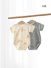 可心哈尼婴儿衣服，包屁衣夏装短袖哈衣新生宝宝，竹纤维薄款连体衣