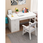 实木电脑桌书桌书柜组合一体，家用办公桌卧室，学生写字桌儿童学习桌