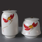 手绘陶瓷罐摆件现代简约北欧卧室房间酒柜客厅装饰花瓶