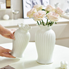 网红简约现代复古白色陶瓷花瓶，插花摆件客厅餐桌装饰水养鲜花小众
