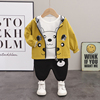 匹克企鹅小童男宝宝春秋装，外套装三件套0-1-2-3岁婴儿衣服秋季潮