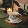 中古法式青花描金咖啡杯碟，下午红茶杯子宫廷风，欧式陶瓷复古风