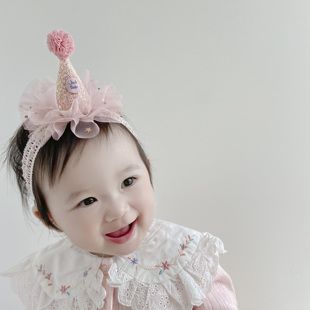 韩版可爱小宝宝小帽子发带，婴幼儿新生儿简约百岁周岁宴会头饰