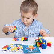 立方体空间思维积木儿童智力配对玩具幼儿园游戏教具
