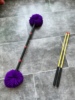 长60厘米紫色毛线头花棍成人，初学打花棍，一整套老北京健身花棍深紫