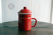 一米搪瓷、微瑕疵zakka日，单极简加厚过滤油壶，珐琅大水杯泡茶壶2色