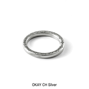 古克罗心潮流，3mmntfl光面戒指925纯银，窄指环复古朋克