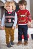 英国next童装男童圣诞毛衣，男宝宝圣诞，小鹿针织衫背心礼服套装