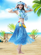夏威夷草裙舞服装成人草裙全加厚六件套海草舞表演节日派对晚会