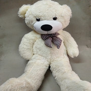1米2米白色熊毛绒玩具公仔泰迪熊领结熊嘉欣熊熊大白熊小熊娃