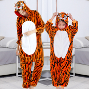 老虎亲子装演出服儿童动物表演衣服幼儿园舞蹈服森林运动会服装