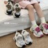 女童老爹鞋2024亲子儿童运动鞋，春秋透气男童跑步鞋轻便休闲鞋
