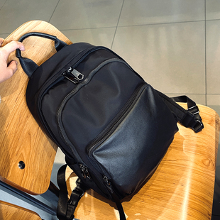 时尚牛津布双肩包包，女2022黑色背包，欧美休闲包大容量旅行包潮