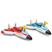 INTEX儿童座圈水上坐骑充气浮床戏水玩具喷水射水游泳圈3-8岁