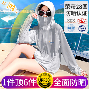 upf50+防晒衣女夏季薄款外套，防紫外线透气防晒服罩衫冰丝骑电动车