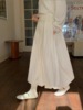 白色半身裙女2024年韩版百搭大摆A字伞裙超显瘦中长款蓬蓬裙
