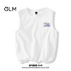 森马集团品牌GLM白色坎肩背心男夏季健身运动汗衫学生宽松无袖t恤