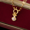 《贝壳珍宝盒》复古设计感小众，创意天然珍珠纯银，万能扣项链吊坠女