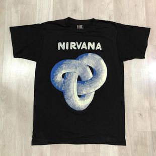 nirvana涅盘天使摇滚乐队vintage美式复古男女短袖，街头潮流t恤衫