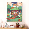猫咪森林派对十字绣，2024年卧室客厅，简单绣手工装饰画自己绣