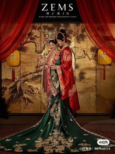 中式古装婚纱摄影主题背景布新娘婚礼复古中国风背景布