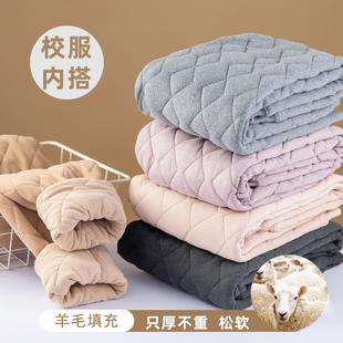 校服神器保暖裤初中生女孩大童加绒秋裤内穿三层加厚加长棉裤打底