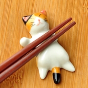 筷子架 陶瓷 可爱 ZAKKA懒猫 超萌 筷架 创意 筷子托 餐具 摆件
