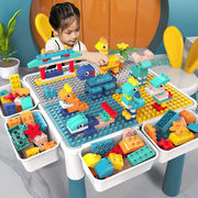 游戏桌儿童多功能积木桌，带太空沙婴儿早教，玩具桌画板积木二合一