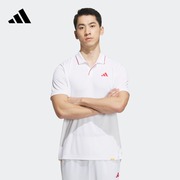 中国网球国家队同款速干运动翻领，短袖polo衫男装adidas阿迪达斯