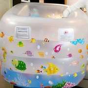 夏天游泳池大童四层充气泳池便携水池粉色充气用品幼儿童小学