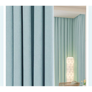 免定型加厚遮光雪尼尔高档窗帘，水波纹客厅卧室隔热防晒窗帘3.2高