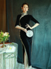黑色旗袍2022年改良版，长袖连衣裙高端气质，复古中国风长款女秋