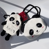 熊猫包包女生斜跨包挂件，创意可爱羊羔绒，熊猫挎包四川熊猫基地同款