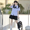jk制服套装泰国校服娜诺短袖泰式衬衫，学院风班服女夏初高中毕业服