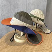 儿童防紫外线披肩帽男女童，大檐轻薄速干遮阳防晒帽，宝宝登山渔夫帽