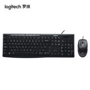 罗技(logitech)mk200有线键鼠套装办公键鼠黑色全尺寸键盘黑色
