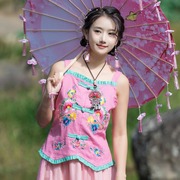 民族风女装2024夏季中国风复古刺绣花背心，吊带肚兜打底衫内搭