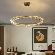 客厅水晶吊灯意式轻奢大厅，主灯2024简约环形餐厅卧室艺术灯具