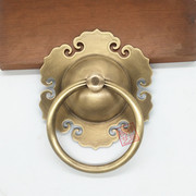 大门拉手仿古铜拉手兽头铜门环，装饰复古纯铜，实心拉环黄铜铁门把手