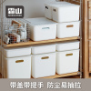 日本霜山桌面收纳盒塑料带盖防尘家用衣物收纳箱杂物整理盒储物盒