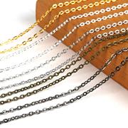 5米包手工(包手工)制作diy珍珠，耳环配件链条，o型链饰品加长延长链