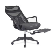 办公椅可躺电脑坐椅家用午睡透气舒适座椅，带脚踏人体工学椅午休椅