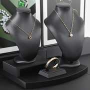 珠宝首饰展示道具直播饰品项链挂架黑色项链展示架脖子项链模特