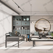 禅意新中式实木沙发组合简约客厅别墅大小户型现代中式家具定制