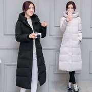 2023韩版修身羽绒棉服女士，长款过膝棉衣加厚保暖棉袄外套